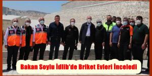 Bakan Soylu İdlib’de Briket Evleri İnceledi