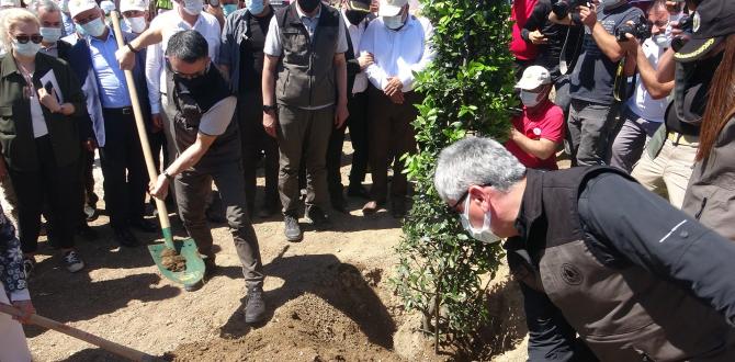 Bakan Pakdemirli Hatay’daki yanan alanda fidan dikti