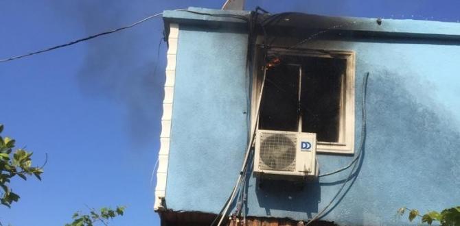 Pansiyonda çıkan yangın korkuttu