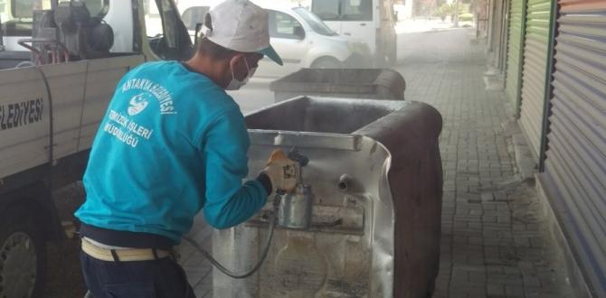 ÇÖP KONTEYNERLERİNDE ONARIM VE BOYAMA ÇALIŞMALARI