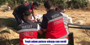 Yaşlı adam patoza sıkışıp can verdi