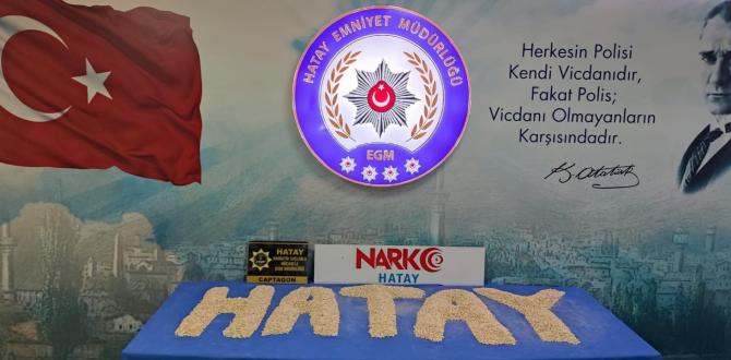 Hatay’da 58 bin 666 adet uyuşturucu hap ele geçirildi