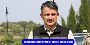 Pakdemirli: Hassa yangını kontrol altına alındı