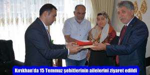 Kırıkhan’da 15 Temmuz şehitlerinin aileleri ziyaret edildi