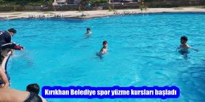 Kırıkhan Belediye spor yüzme kursları başladı