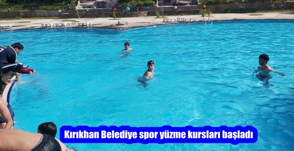 Kırıkhan Belediye spor yüzme kursları başladı