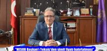 “HESOB Başkan’ı Teksöz’den simit fiyatı hatırlatması”
