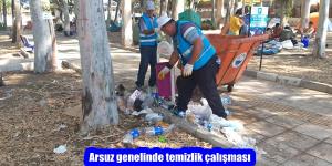 Arsuz genelinde temizlik çalışması
