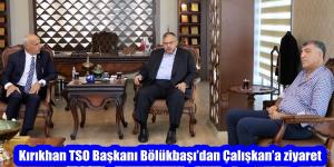 Kırıkhan TSO Başkanı Bölükbaşı’dan Çalışkan’a ziyaret