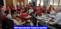 Milli Sporculardan Tosyalı’ya teşekkür