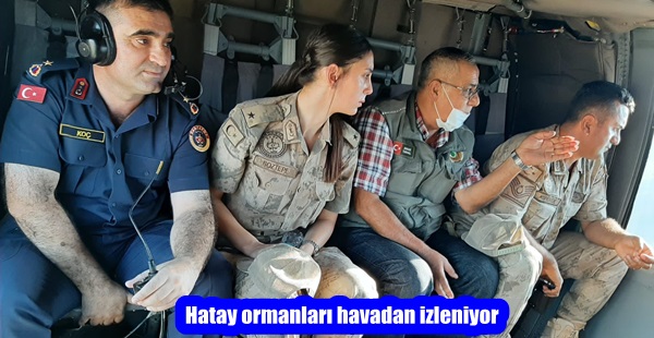 Hatay ormanları havadan izleniyor