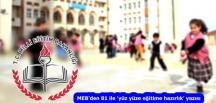 MEB’den 81 ile ‘yüz yüze eğitime hazırlık’ yazısı