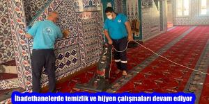 İbadethanelerde temizlik ve hijyen çalışmaları devam ediyor