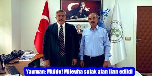 Yayman: Müjde! Mileyha sulak alan ilan edildi