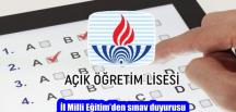 İl Milli Eğitim’den sınav duyurusu