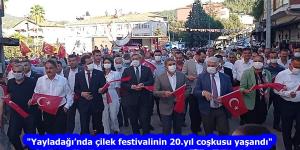 “Yayladağı’nda çilek festivalinin 20.yıl coşkusu yaşandı”