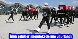 İdlib şehitleri memleketlerine uğurlandı