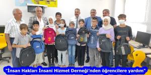 “İnsan Hakları İnsani Hizmet Derneği’nden öğrencilere yardım”
