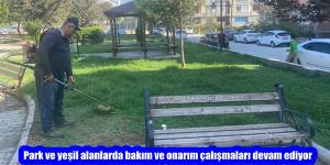 Park ve yeşil alanlarda bakım ve onarım çalışmaları devam ediyor