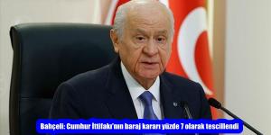 Bahçeli: Cumhur İttifakı’nın baraj kararı yüzde 7 olarak tescillendi