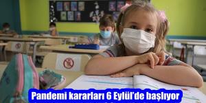 Pandemi kararları 6 Eylül’de başlıyor