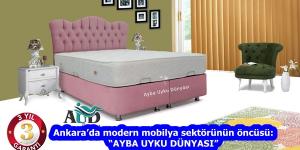 Ankara’da modern mobilya sektörünün öncüsü: “AYBA UYKU DÜNYASI”