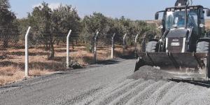 Antakya’da yol yapım çalışmaları sürüyor
