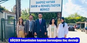GÖÇDER heyetinden hayvan barınağına ilaç desteği
