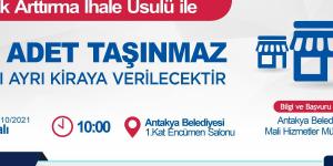 Antakya Belediyesi, 31 taşınmazı kiraya verecek