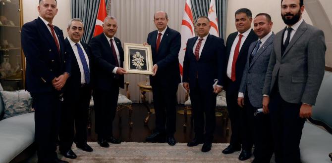 Başkan Sarı, KKTC Cumhurbaşkanı Ersin Tatar’ı ziyaret etti