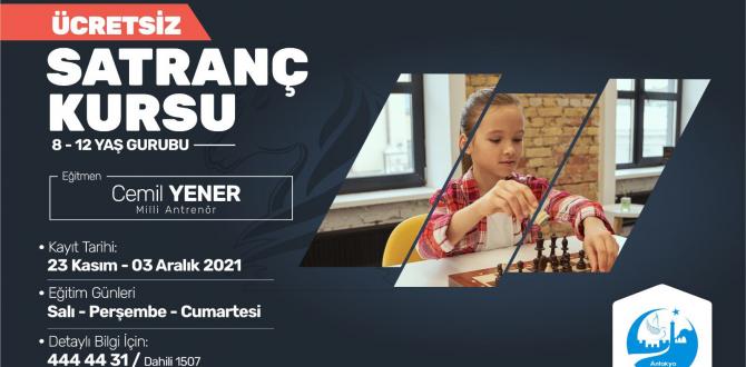 Antakya Belediyesi satranç kursu için kayıtlar başladı