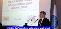 Müdür Bal’ın çağrısı vatandaşı sevindirdi