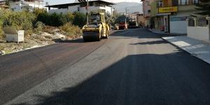 Nil Sokak’ta beton asfalt çalışması