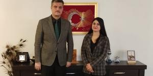 Müdür Çerko, yılın öğretmeni Ezer’i ağırladı