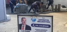 Antakya Belediyesi’nden çarşı içerisine parke