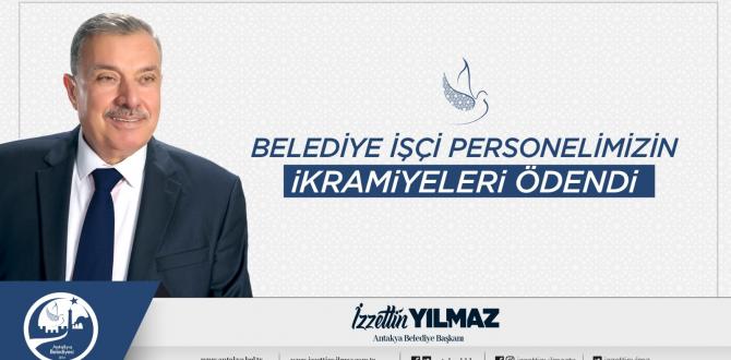 Antakya Belediyesi işçi personeline ikramiyeleri ödendi