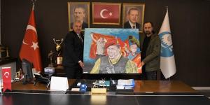 Başkan Yılmaz’a Ömer Halisdemir tablosu