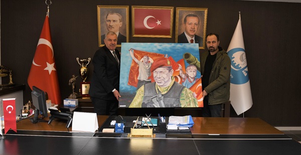 Başkan Yılmaz’a Ömer Halisdemir tablosu