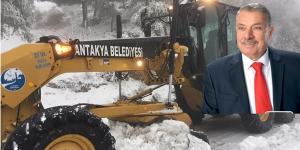 Antakya Belediyesi kar yağışı boyunca teyakkuzda