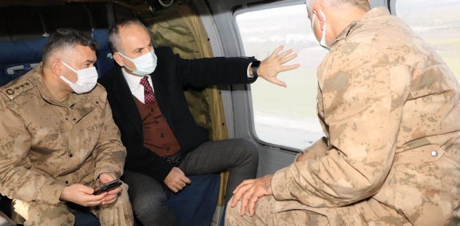 Hatay’da helikopterli trafik denetimi