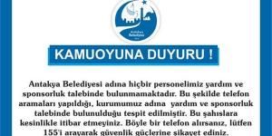 Antakya Belediyesi dolandırıcılara karşı uyardı