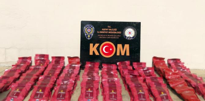 Hatay’da 100 kilo kaçak nargile tütünü ele geçirildi