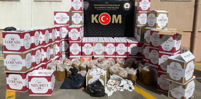 Hatay’da 710 bin adet gümrük kaçağı makaron ele geçirildi