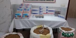 Hassa’da bakkal da 140 kilo kaçak tütün, 100 paket sigara ele geçirildi