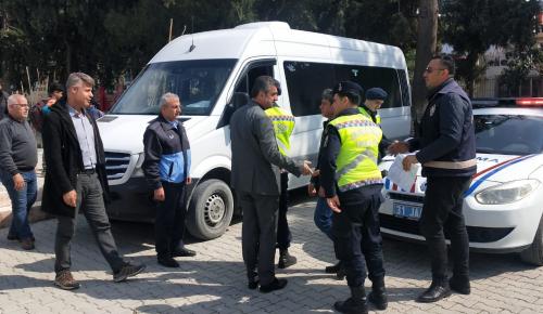 Samandağ’da öğrenci servisleri denetlendi