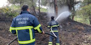 Gönüllü itfaiyeciler iş başında
