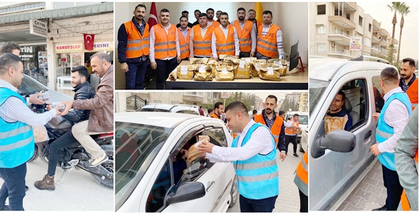 Ak Gençlik iftara yetişemeyenlerin imdadına yetişti