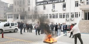 Antakya Belediyesi’nde yangın tatbikatı yapıldı