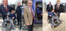“Engelli Ahmet akülü aracına kavuştu”