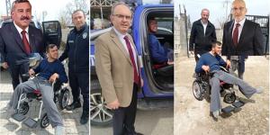 “Engelli Ahmet akülü aracına kavuştu”